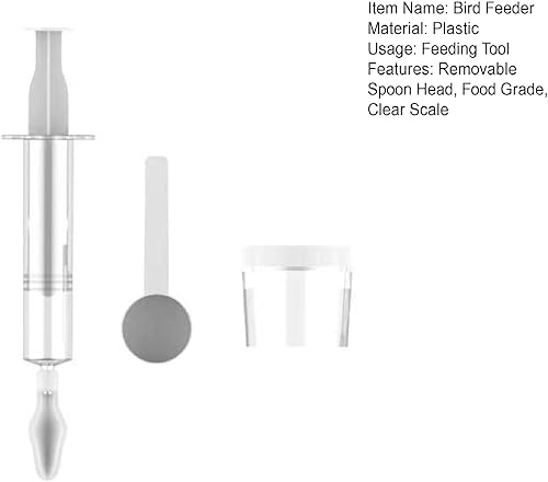 Miniatura 6 de Alimentador de agujas para mascotas, mini cuchara, herramienta de alimentación de mano, aguja de leche para mascotas, comedero de loros, suministros