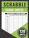Scrabble Score Sheets: 120 Score pads for Scrabble game | Score Record Keeper Book (Large Print 8.5' x 11”)