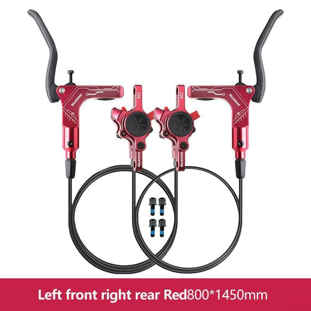 Freno a disco idraulico per mountain bike, doppio pistone | Bidirezionale, struttura in lega di alluminio, potenza di arresto di qualità, per rotori da 160 mm a 203 mm