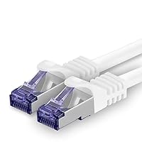 1aTTack.de Cat.7 Cavo di Rete 20m - Bianco - 1 Pezzo - Ethernet LAN Cat.7 SFTP PIMF