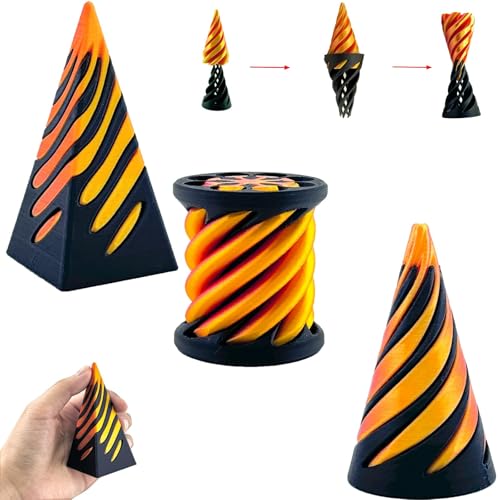 3 Packs Impossible Cone, Spiral Cone Fidget Toy 3D Printed Spiral...