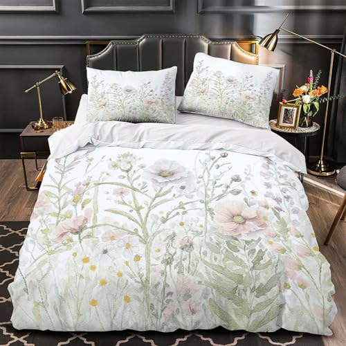 Parure de lit microfibre résistante 135x200 sans repassage