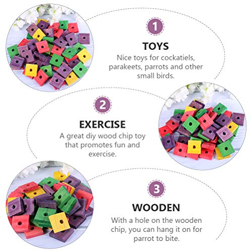 100 stuks papegaai houten clip speelgoed vogel spelen speelgoed papegaaienbeet speelgoed (gemengde kleur) - Afbeelding 5