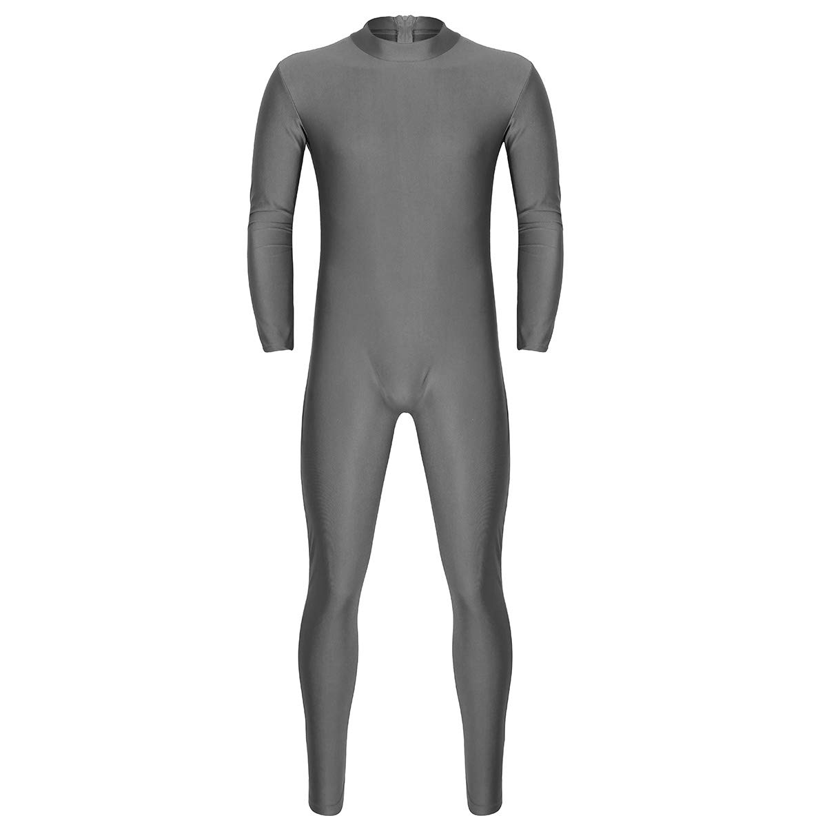 Hombre Maillot Gimnasia Ritmica Manga Larga Body Entero Elástico Clásico Mono Deportivo Ejercico Fitness