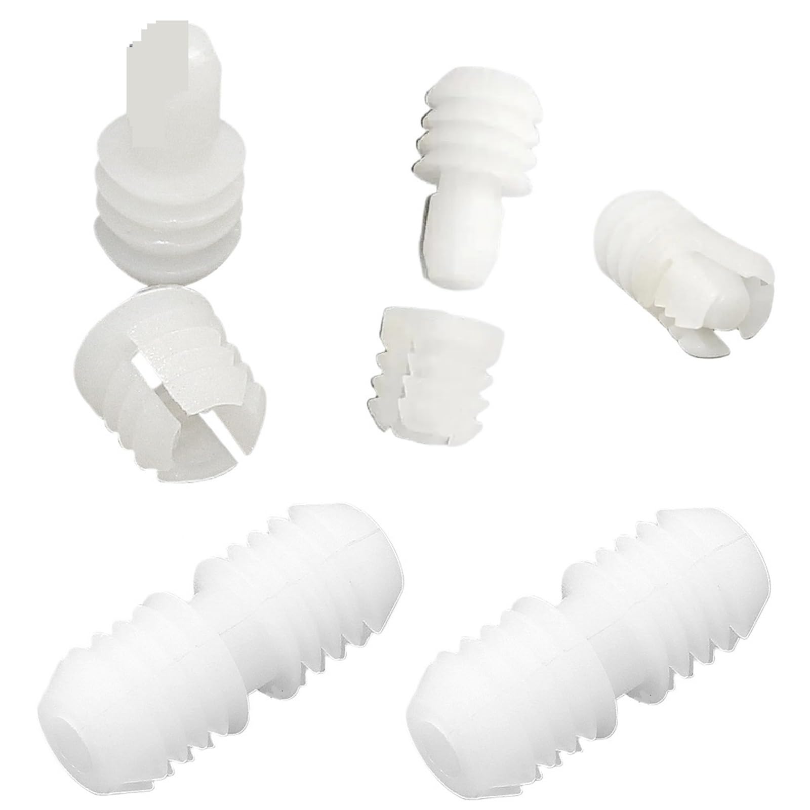 Lot de 200 chevilles d'extension invisibles en nylon - Deux pièces - Pour panneau mural en bois - Rayures (double mâle)