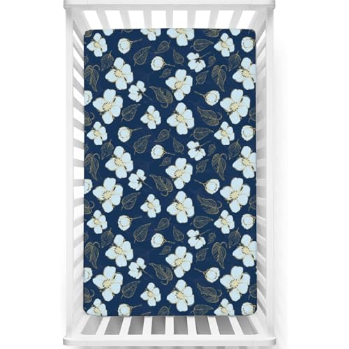 Image of Fitted Cot Crib Sheet | Bed Sheets for Newborn Baby Crib Mattress | Deep Pocket All Round Elastic Fitted Crib Sheet for Baby| Size 132 cm x 71 cm | Crib Sheets - 28 inchx52 inch | Tulip-Rose