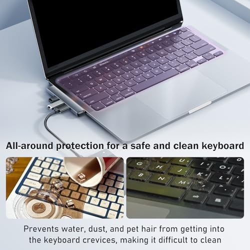 Protector de Teclado Universal Silicona Morado 15-17 Pulg miniatura 4