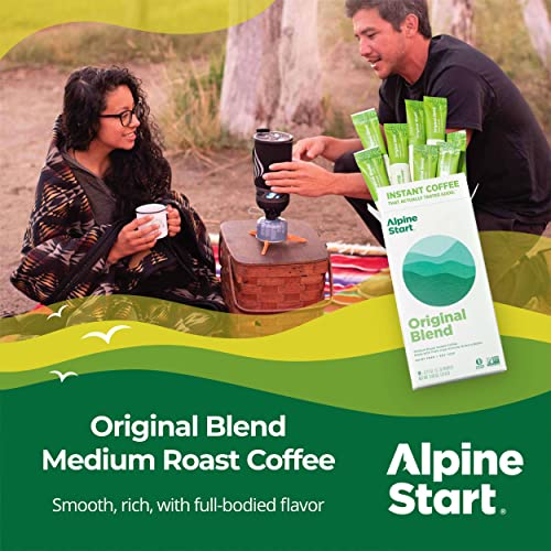 Alpine Start Premium Instant Coffee, Medium Roast Original Blend Arabica Coffee, Dairy, Soy & Gluten Free, 8 Count, 0.74 Oz (Pack Of 1) #TOP1