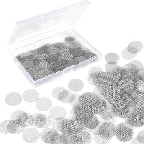 NEBURORA 500 Pcs Stainless Steel Pipe Screen Pipe Filters with Storage Box