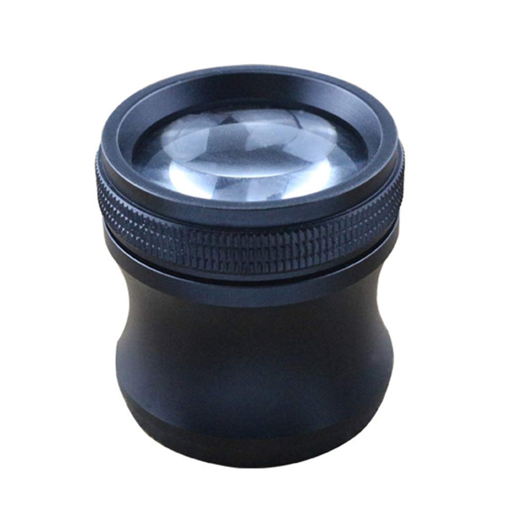 Professional Jewelry Tools 20x Glass Cylinder Magnifier 1.73x1.57inches Aluminum Alloy Portable