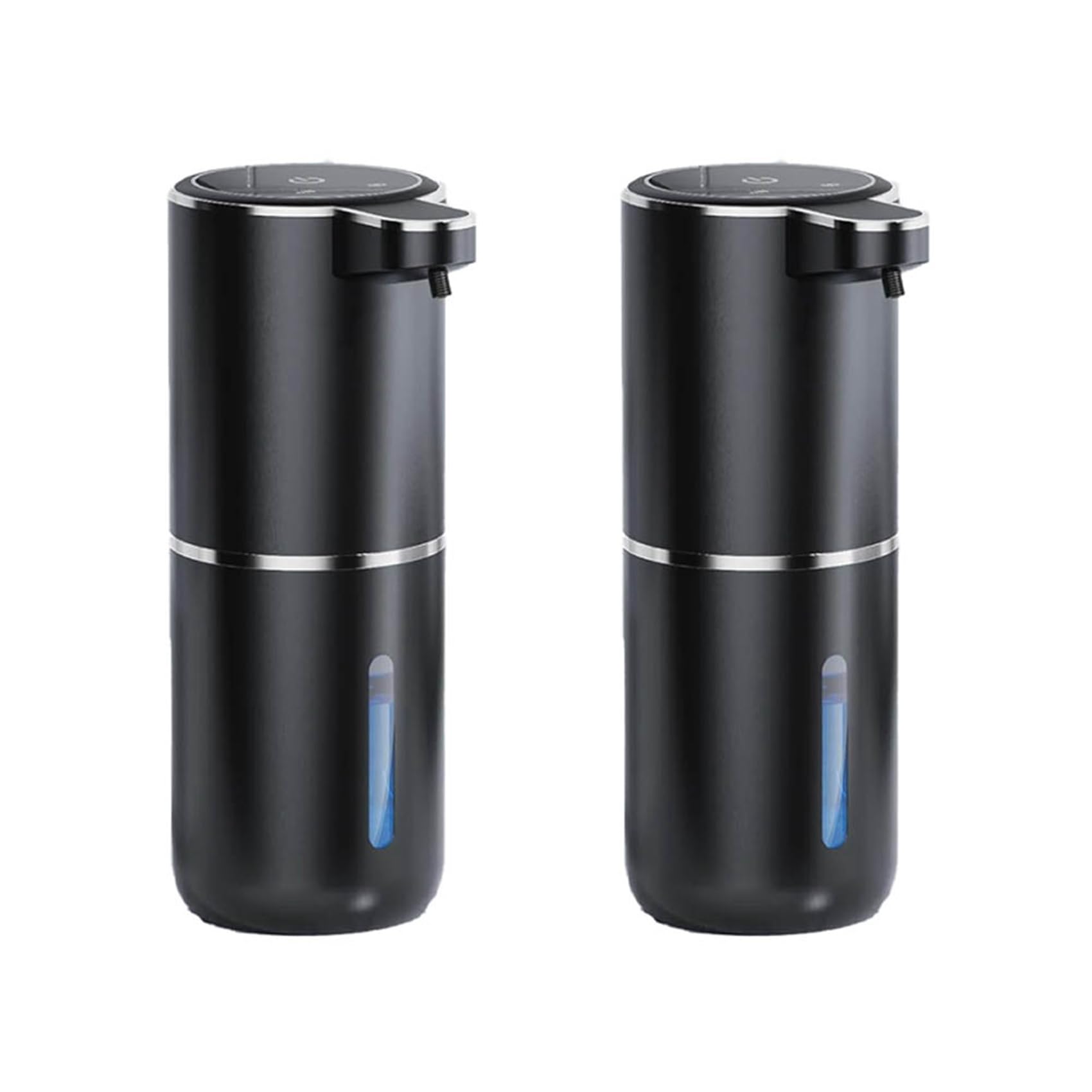Hndhbfgrt 2X Automatic Soap Dispenser, 380 Ml, Electric Wall Mounting, Non-Contact Automatic Soap Dispenser, USB Rechargeable Gel