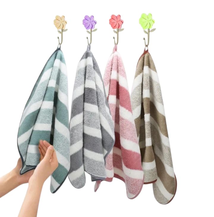 T TRENDY MART Microfiber Hand Towels, Designer Pattern, 400 GSM, Multicolour, Pack of 2