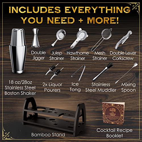 Mixology Bartender Kit - Complete 14 Piece Cocktail Shaker Set And Bar Kit Bar Accessories For The Home Bar Set And Bar Tools Bar Cart Accessories, Bar Cocktail Shaker Set Bartender Tools #TOP1