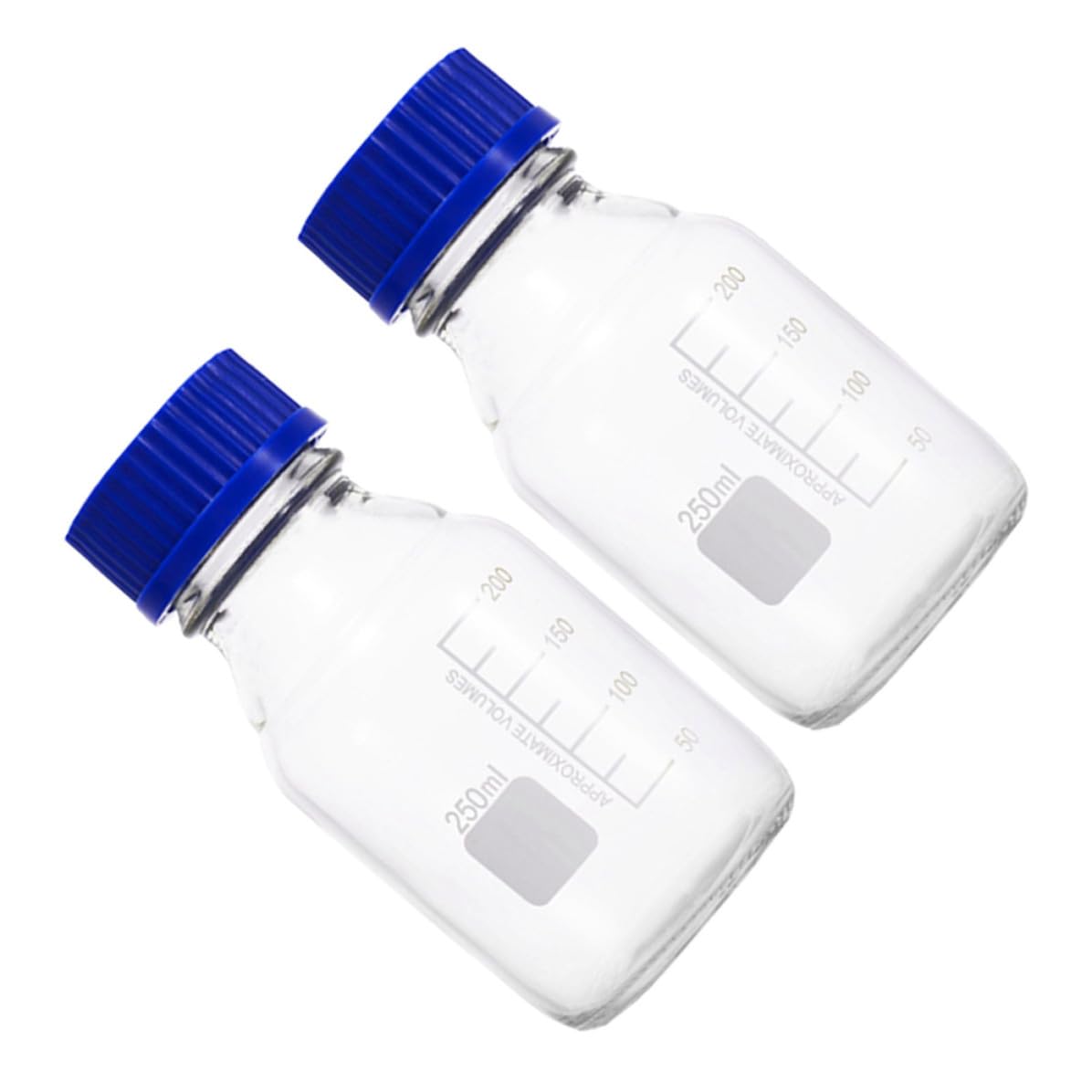Flacons d'échantillons en verre 250 ml bouchon à vis liquide flacon laboratoire mélange