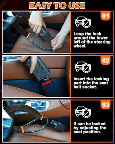 Tevlaphee Steering Wheel Seat Belt Lock