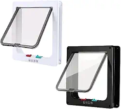 Porta Portinha Passagem Pet Gatos Cães Tamanho Xg 28x25cm (Preto)