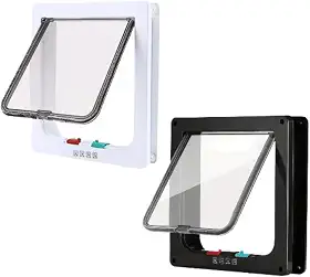 Porta Portinha Passagem Pet Gatos Cães Tamanho Xg 28x25cm (Branco)