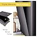 NICETOWN Bedroom Blackout Draperies Panels, Three Pass Microfiber Noise Reducing Thermal Insulated Solid Ring Top Window Curtains (Two Panels, 42 x 72 Inch, Gray)