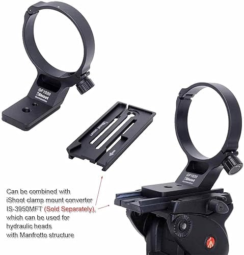 Miniatura 8 de Collar de lente de anillo de montaje en trípode compatible con Fujifilm GF 9.843 in f/4 R LM OIS WR y Fuji GF 3.937-7.874 in f/5.6 R LM OIS WR, la