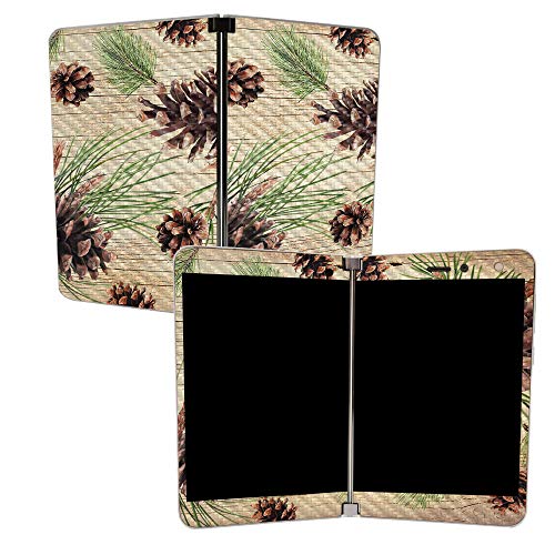 Image of MIGHTY SKINS MightySkins Carbon Fiber Skin for Microsoft Surface Duo - Pine Collage | Protective, Durable Textured Carbon Fiber Finish | Easy to Apply, Remove, and Change Styles | Made in The USA