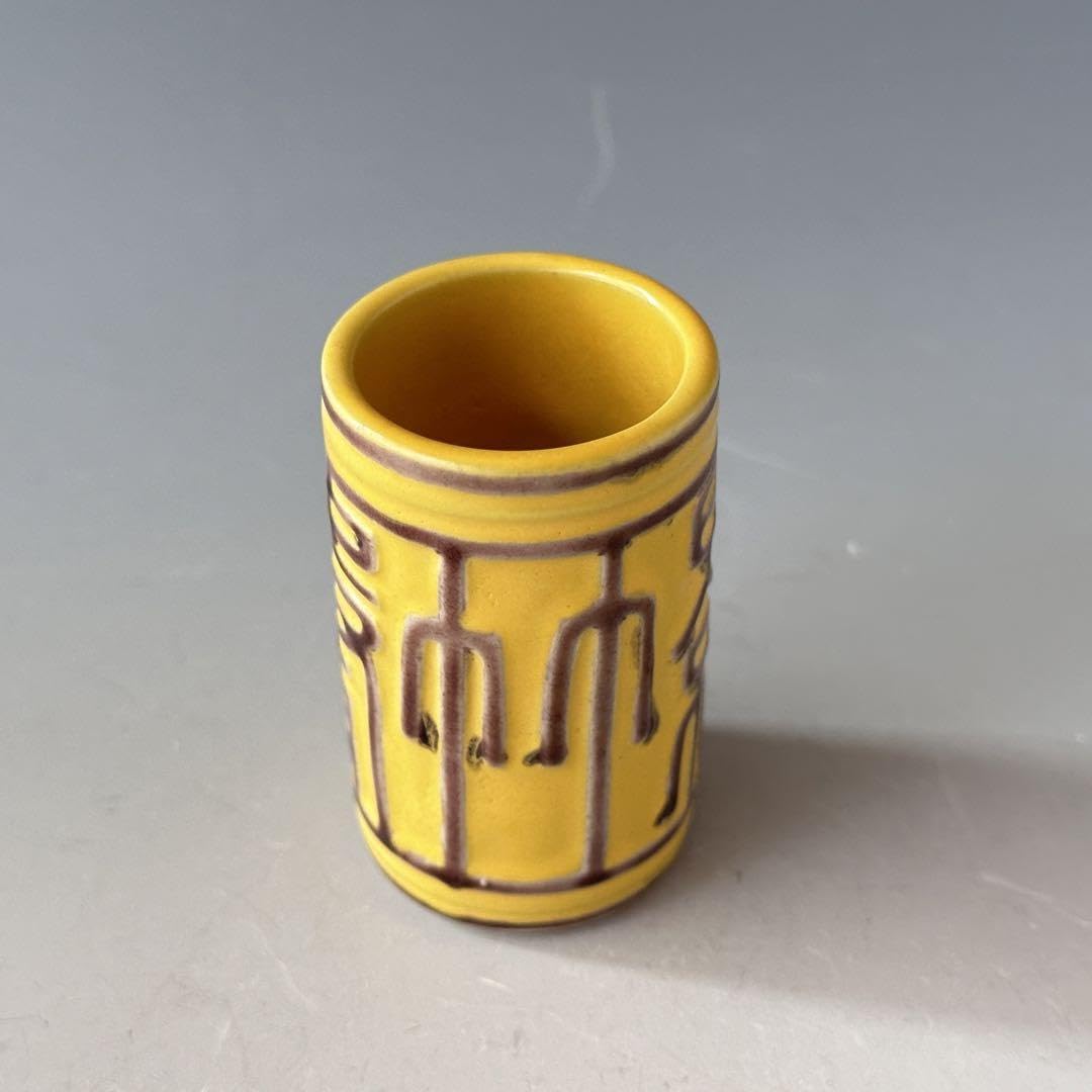 煎茶道具彩釉文字入竹聲松影茶巾筒三浦竹軒共箱京焼工芸品煎茶道 煎茶道具彩釉文字入竹聲松影茶巾筒三浦竹軒共箱京焼工芸品煎茶道