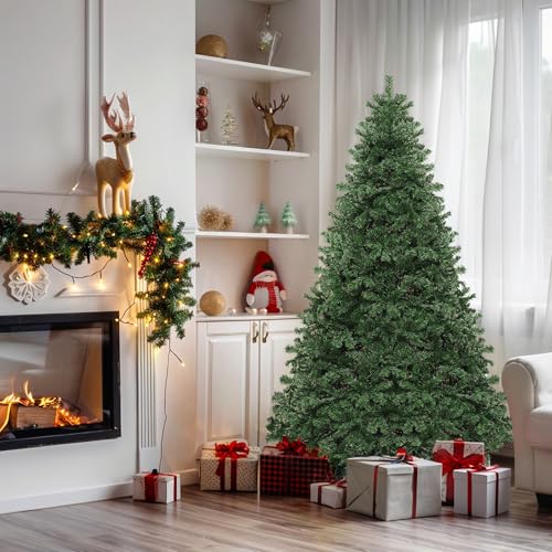 YITAHOME 182cm Künstlicher Weihnachtsbaum, ca. 880 Spitzen, Naturgetreu, Dichte Zweige, Tannenbaum mit Klappsystem-Rahmen & Metallständer… – Ansicht 8
