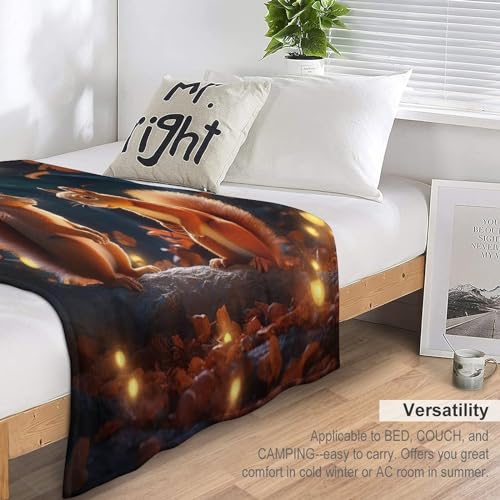Couverture écureuil en flannel de qualité supérieure pour décorer un lit douillet - 7
