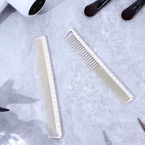4 Peines para Corte de Cabello con Regla Medición Anti-Estáticos miniatura 7
