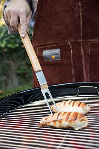 GARFO PARA CHURRASCO FOX RUN AÇO INOX 44CM FÁCIL E PRÁTICO PRANA