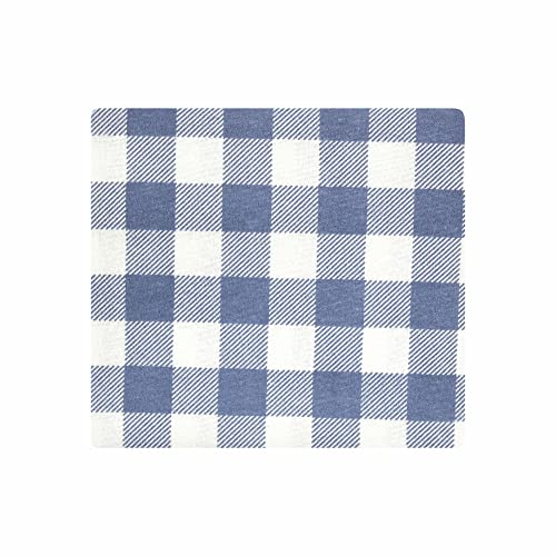 Image of Little Treasure Hudson Baby Cotton Poly Flannel Receiving Blankets Multipack, Blue Moose Bear, 30x30 inches