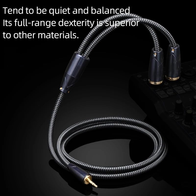 Adaptateur 3,5 mm vers câble audio carré OCC .5 vers 3 broches for le mixage MP3(3 Meters)