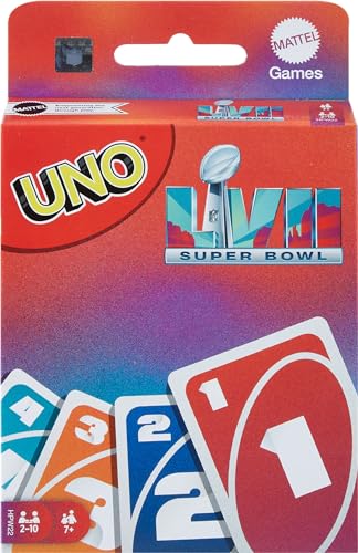 Mattel Games UNO Super Bowl LVII Card Game Inspired by NFL for Kids, Adults, Families, Game Nights & Parties
