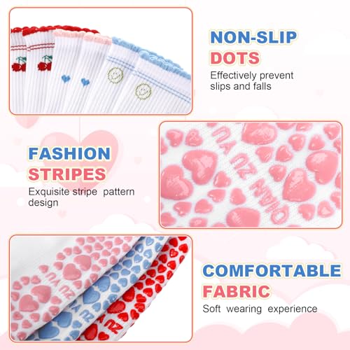 Image of Jspupifip Cute Pilates Socks for Women | Non Slip Yoga Socks with Grips for Barre Workout Athletic Hospital
