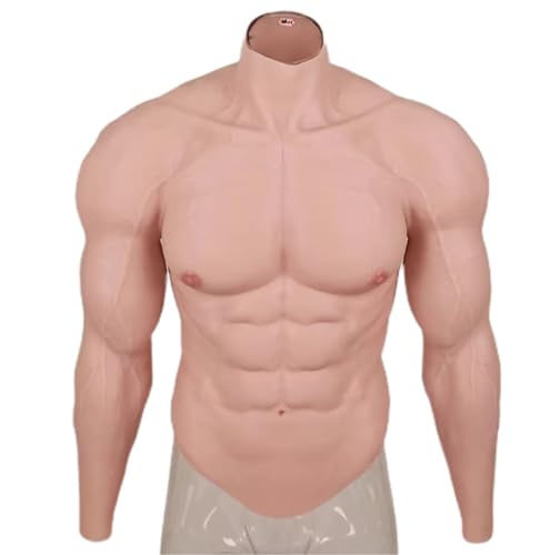 YIQI Silicone Muscle Suit with Arms Silicone Muscle Chest for Cosplay - Ivory - Medium