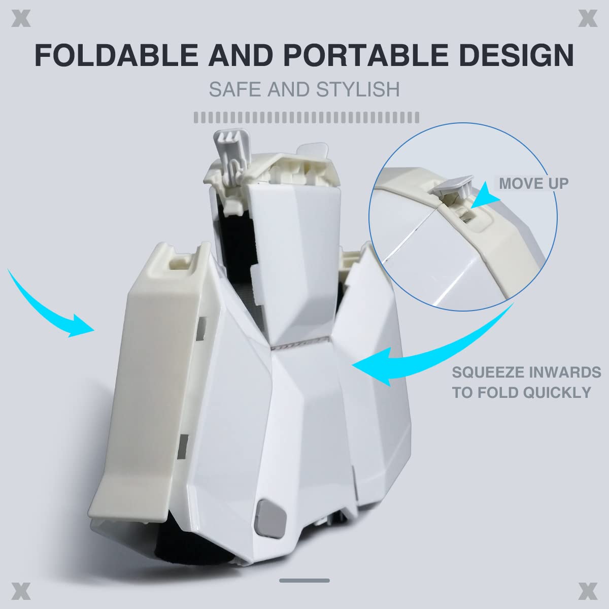 Casco de seguridad plegable para exteriores, casco plegable de construcción perfecta, gorra de seguridad, talla única para oficinas, terremotos, instalaciones públicas de desastres (blanco)