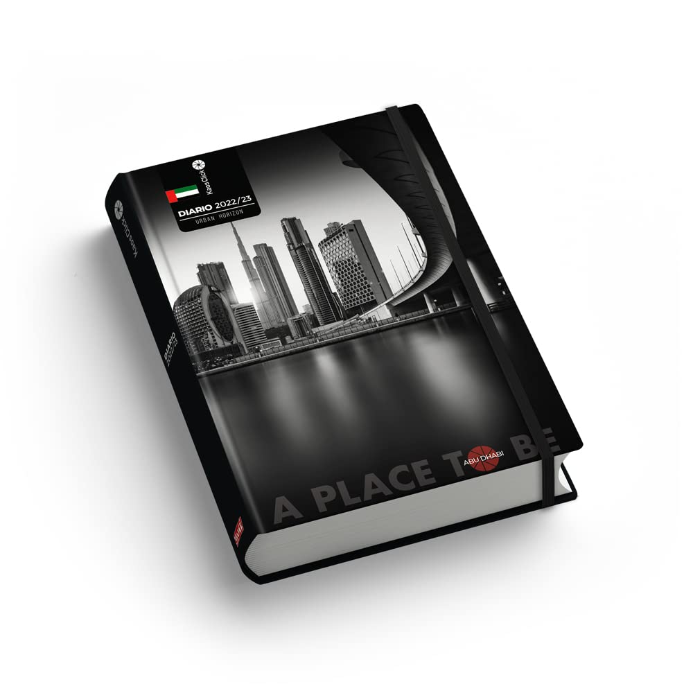Kaos Click Diary Dated - September 22 / June 23 - ABU DHABI - Size 11x16,5 cm - 320 pages - Flat elastic closure, elegant soft touch effect - school, office, university