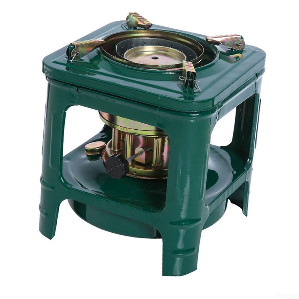 Réchaud Camping Fer pour robuste 8 Mèches 700ml Vert Réchaud