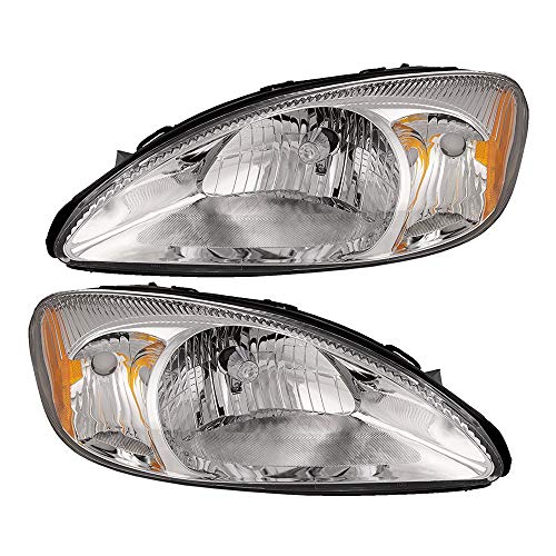 EPIC LIGHTING OE Style Replacement Headlights Assembly Compatible with Ford 2000-2007 Taurus [ FO2502169 FO2503169 1F1Z13008AB 1F1Z13008AA ] Left Driver & Right Passenger Sides Pair