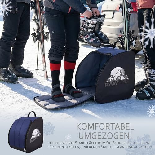 Sac de ski imperméable housse chaussures de ski combiné noir orange 160 cm