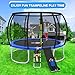Deomod Trampoline Slide, 10FT 12FT 14FT 15FT 16FT Trampoline Universal Slides, Trampoline Accessories with Cushioning Effect, Suitable for Children to Climb Up and Slide Down, Safety Slider (Silver)
