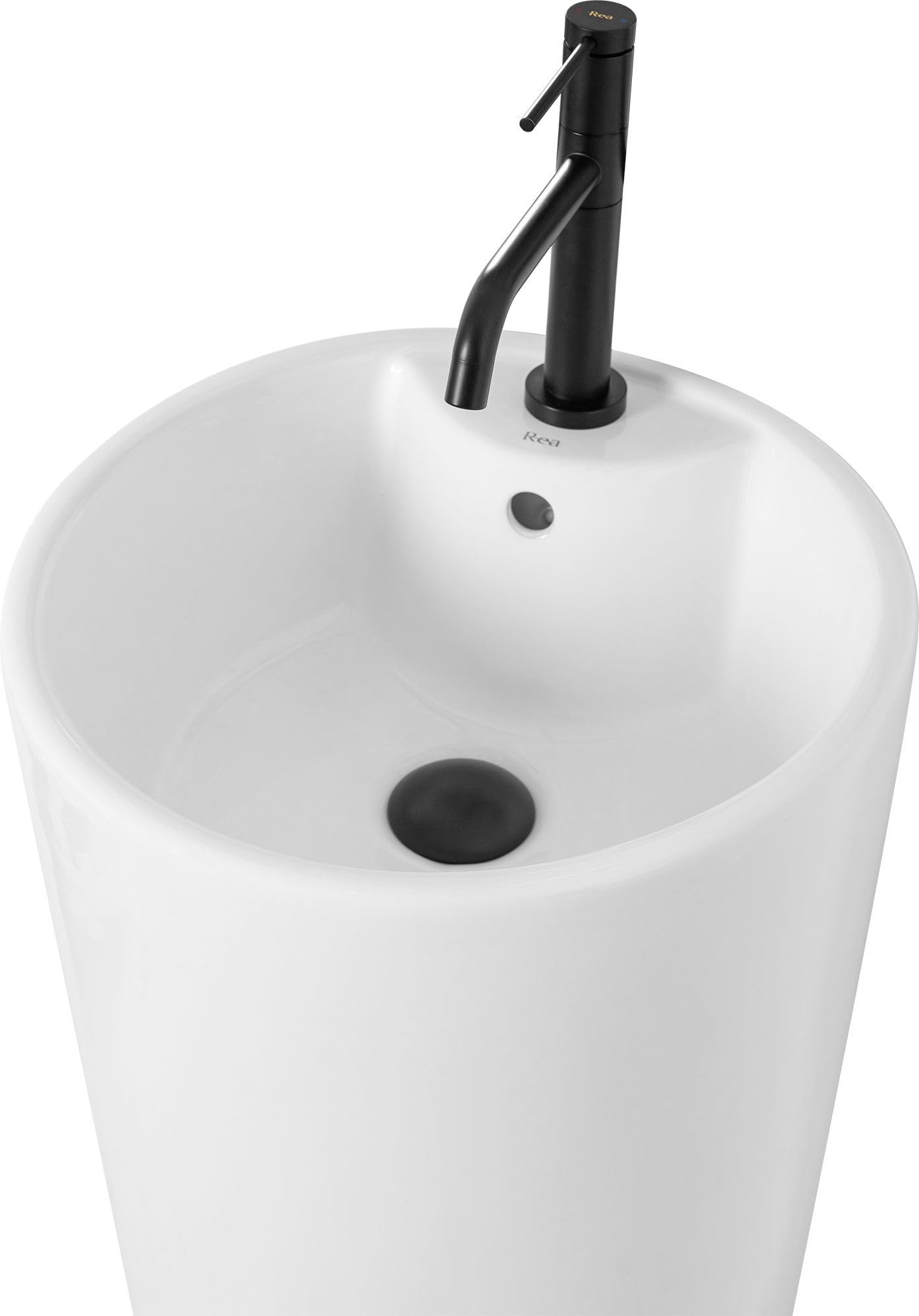 Rea BLANKA Lavabo Independiente Lavabo de baño 40 x 40 x 85 cm Cerámica (Blanco)