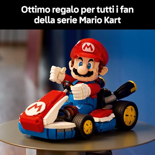 Mario Kart: Mario e Kart Standard - Personaggio Nintendo da Esposizione con Modellino di Auto per i Fan del Videogioco - 72037 - Lego - Immagine 5