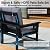 WENTUM 5-Piece HDPE Patio Conversation Set w/ 4 Cup Holders, All-Weather Outdoor Sectional Furniture, Thick Washable Cushions, Coffee Table & Side Table for Backyard Porch Poolside, Black