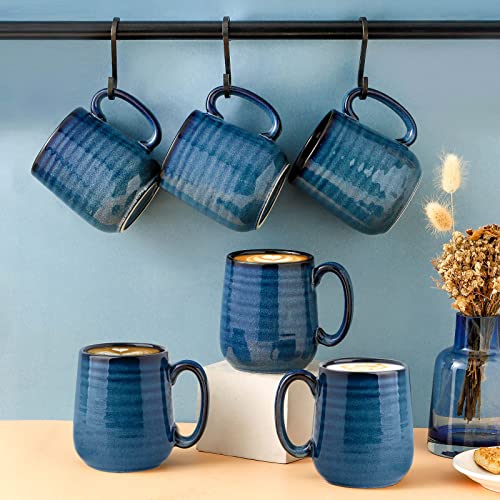 Hasense-Coffee-Mugs-Set-of-6-12-Ounce-Coffee-Cups-Set-with-Handle-Ceramic-Tea-Mugs-for-Kitchen-Blue-Latte-Mugs-for-CoffeeCocoa-Tea-Stylish-Mug-Gift-Dishwasher-and-Microwave-Safe Hasense Coffee Mugs Set of 6 12 Ounce Coffee Cups Set with Handle Ceramic Tea Mugs for Kitchen Blue Latte Mugs for CoffeeCocoa Tea Stylish Mug Gift Dishwasher and Microwave Safe