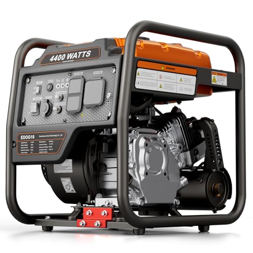 Efurden 4400-Watts Portable Inverter Generator, Open Frame Generator Gas Powered, RV Ready...