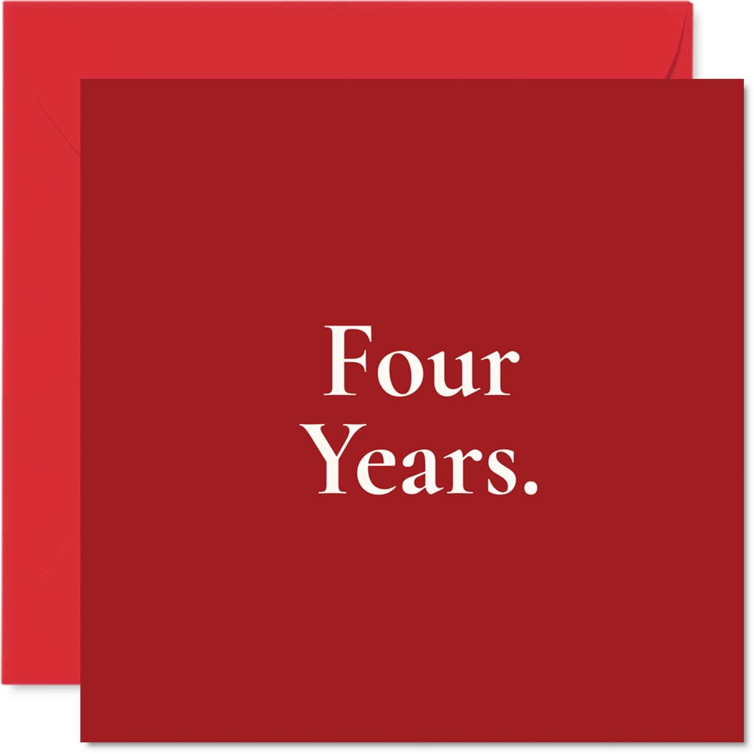 Romantic 4th Anniversary Card, to Four Brilliant Years Together