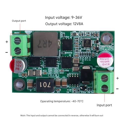 Módulo de potencia de 12V convertidor reductor elevador automático con entrada 9V 24V 36V 6