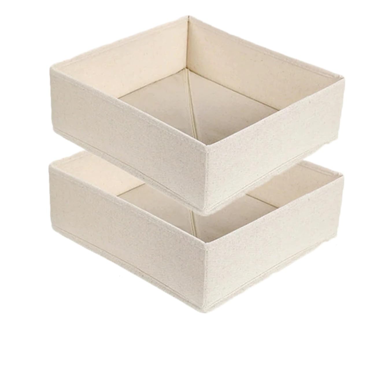 QMVDOJR Foldable Drawer Organizers Oxford Underwear Storage Box Bra Socks Wardrobe Containers Closet Jeans Organizer(2pcs-L)