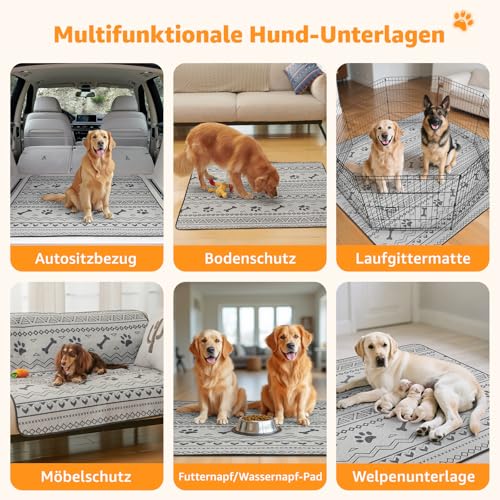 Super saugfähige Welpen unterlagen, 2 waschbare Pipimatten für Hunde, wasserdichte Haustier Urinunterlagen für Welpen, alte oder inkontinente Hunde