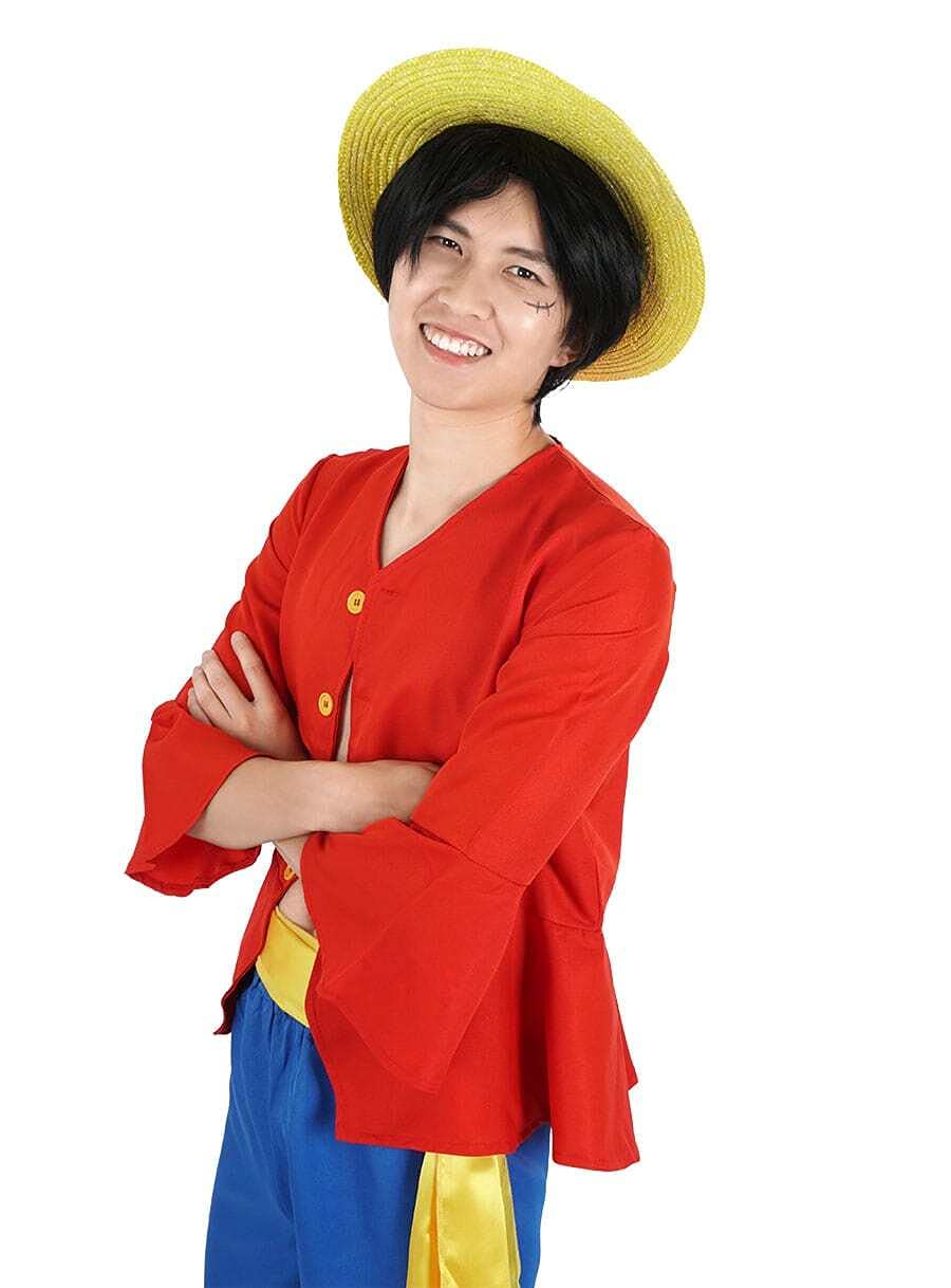 CoolChange Disfraz cosplay de Monkey D. Luffy después de los dos años de separación con camisa, pantalones y sombrero | Tallas: S-XXL
